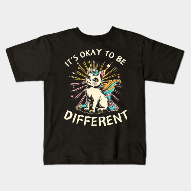 It's Okay To Be Different Kids T-Shirt by OscarVanHendrix